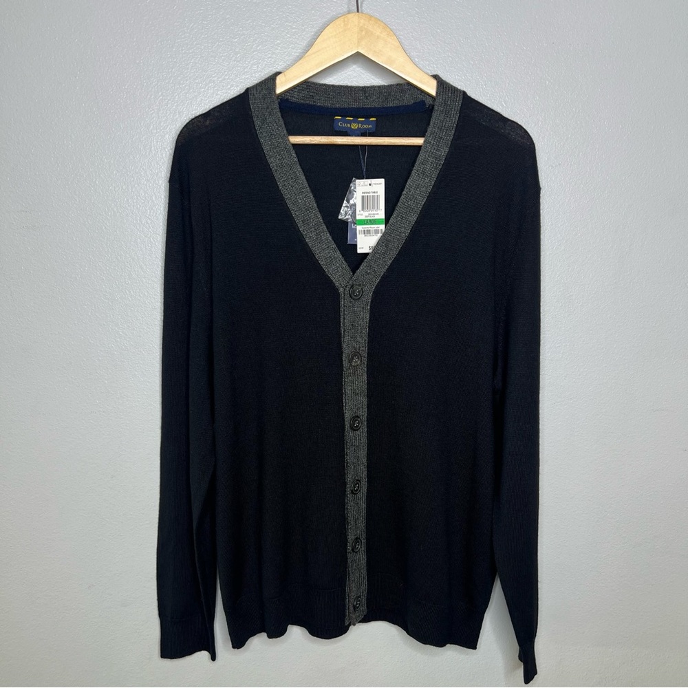 Club Room NWT Men's Merino Wool Sweater Preppy Grandpa Heritage Academia - Large